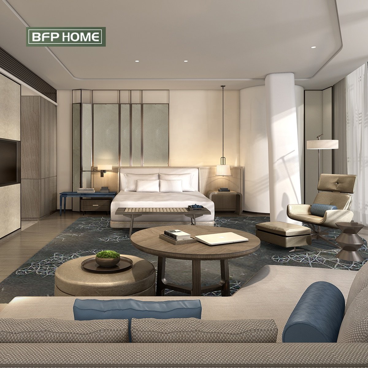 BFP Customization Hotel Furniture for Project Living Room and Bedroom Furniture Total Customize FF&E Hotel Project