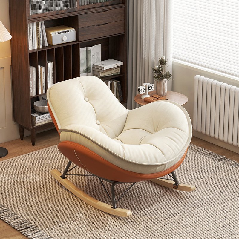 Light Luxury Adult Recliner Rocking Chair Comfortable Lazy Sofa for Home Office and Living Room for Balcony Use