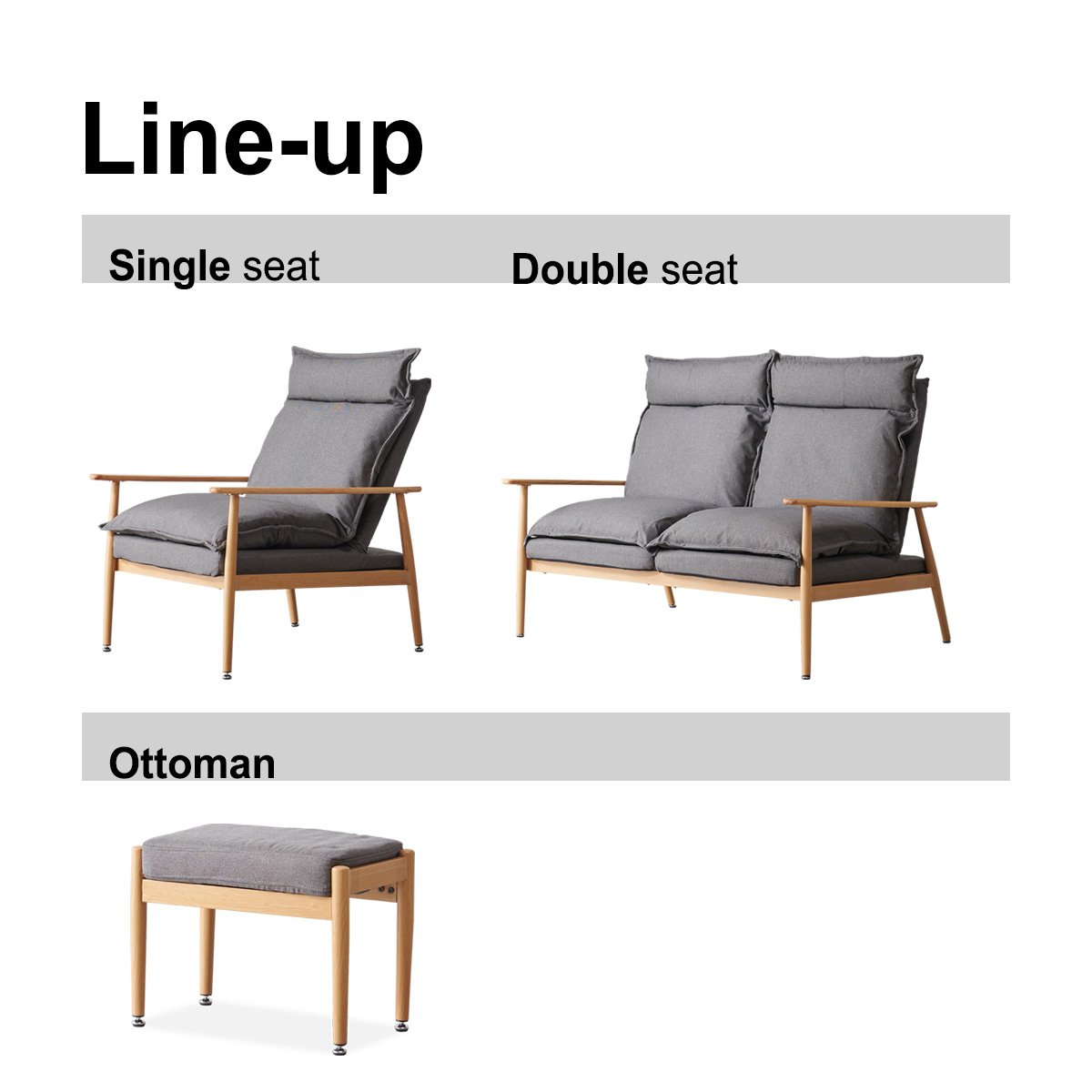 Scandinavian Style Single Fabric Reclining Recliner Sofa With Washable Removable Cover