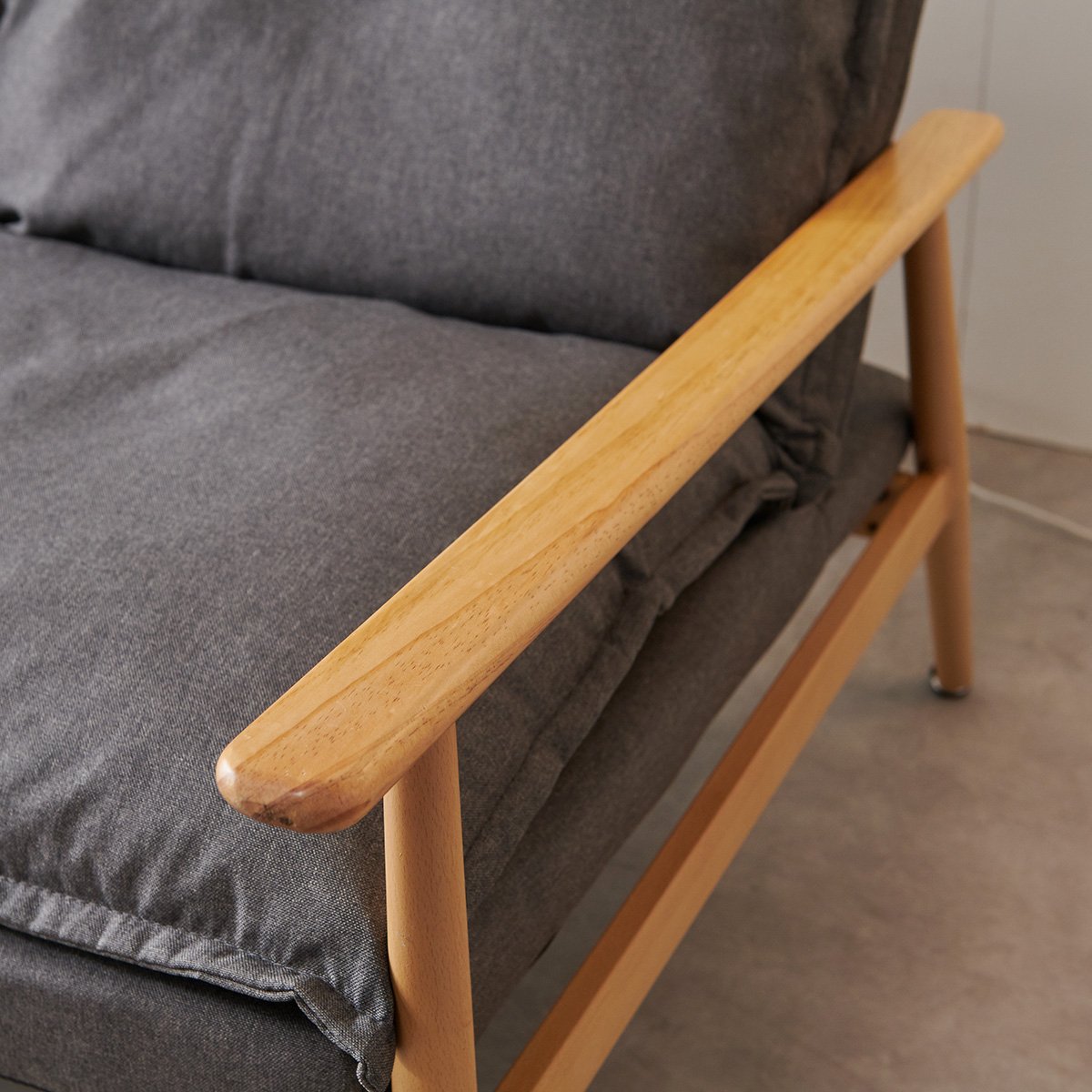 Scandinavian Style Single Fabric Reclining Recliner Sofa With Washable Removable Cover