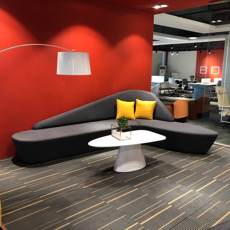 Modern Nordic Corner Lobby Lounge Couch Furniture Reception Seating Waiting Room Executive Office Sofa