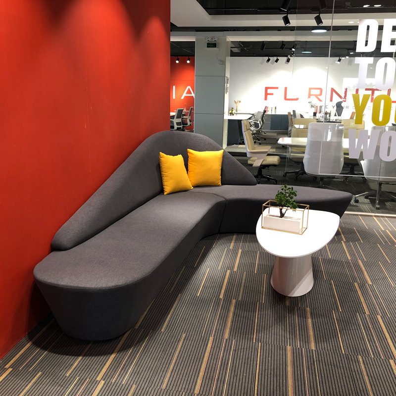 Modern Nordic Corner Lobby Lounge Couch Furniture Reception Seating Waiting Room Executive Office Sofa