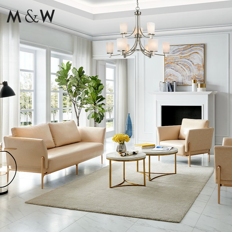 M&W Comfortable Office Luxury design Furniture 2 seats waiting modern office sofa