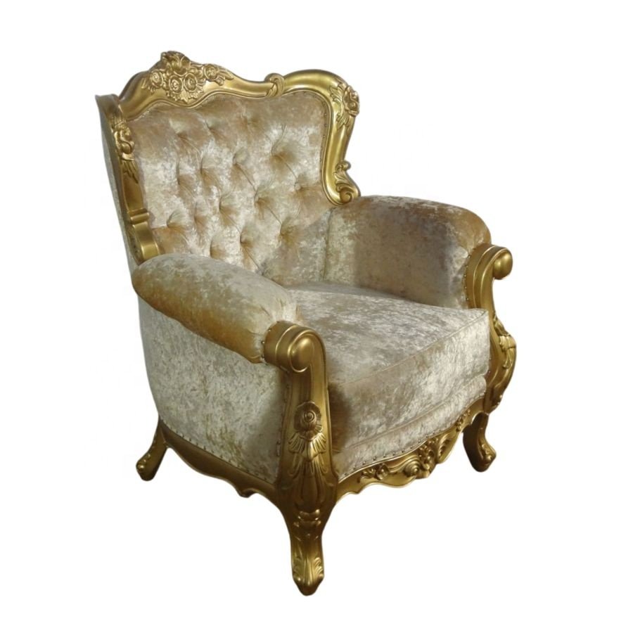 Luxury Living Room Sofa Set in European Style Furniture with Solid Wood Coffee Table Sofa One Seater Sofa Two Seater for Hotel