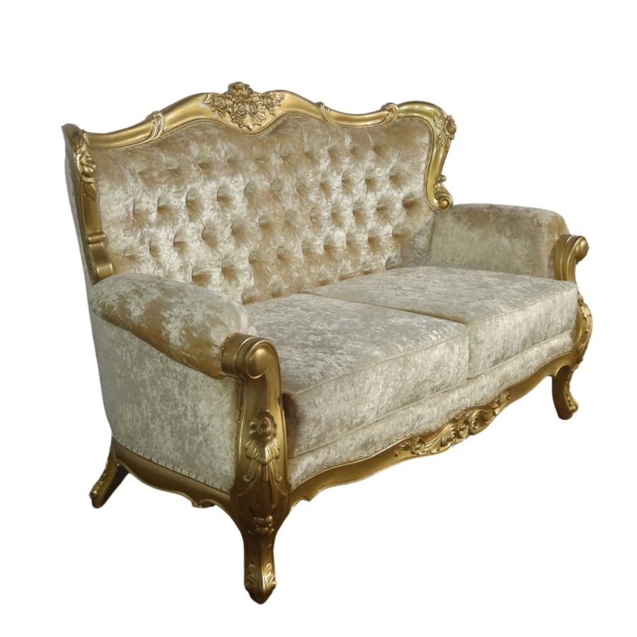 Luxury Living Room Sofa Set in European Style Furniture with Solid Wood Coffee Table Sofa One Seater Sofa Two Seater for Hotel