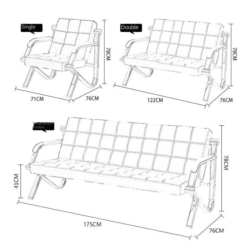Modern Simple Office Sofa Set with Fabric Cover for Business Reception Includes Coffee Table for Living Room Use