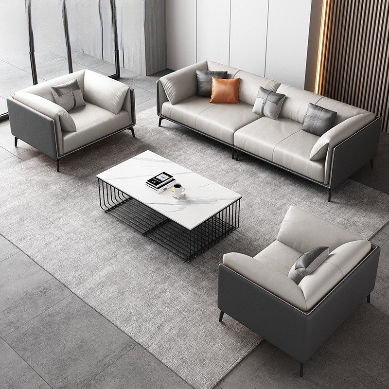 Modern design elegant white leisure sofa office fabric sofa