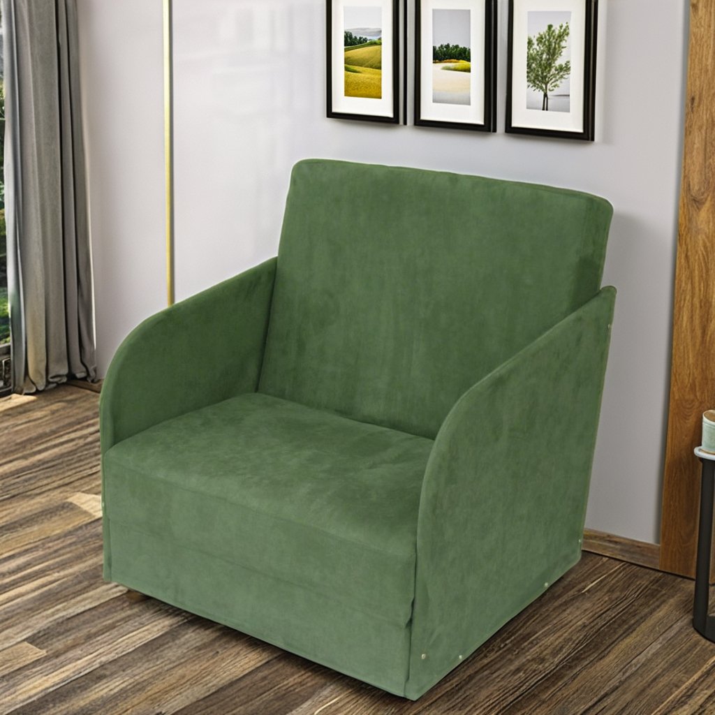 Modern Single Sofa Bed Armchair Metal Frame Soft Kid Floor Sleeper Lounger Futon Couch Low Price Living Room Bedroom Includes