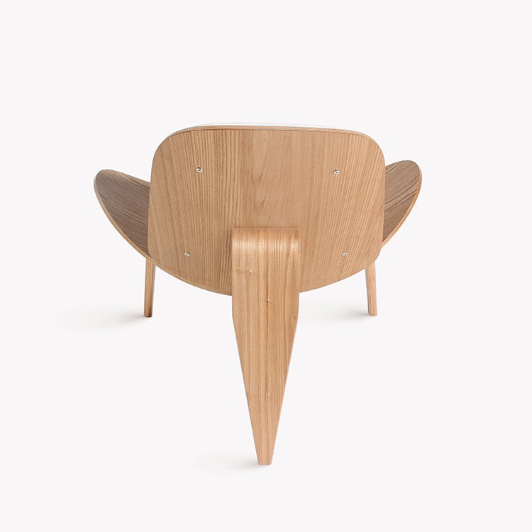 Nordic designer shell chair curved wood aircraft smile sofa reception hall negotiation shell chair