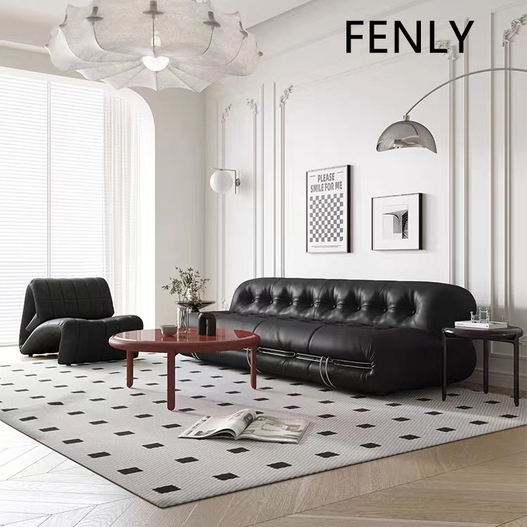 Modern Luxury 3-Seater White Fabric Sofa Set Elegant Italian Design Minimalist Style Home Furniture Living Room Wood Sectional
