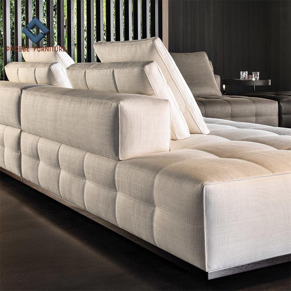 Luxury full grain leather coushes and sofa set for home living room new design
