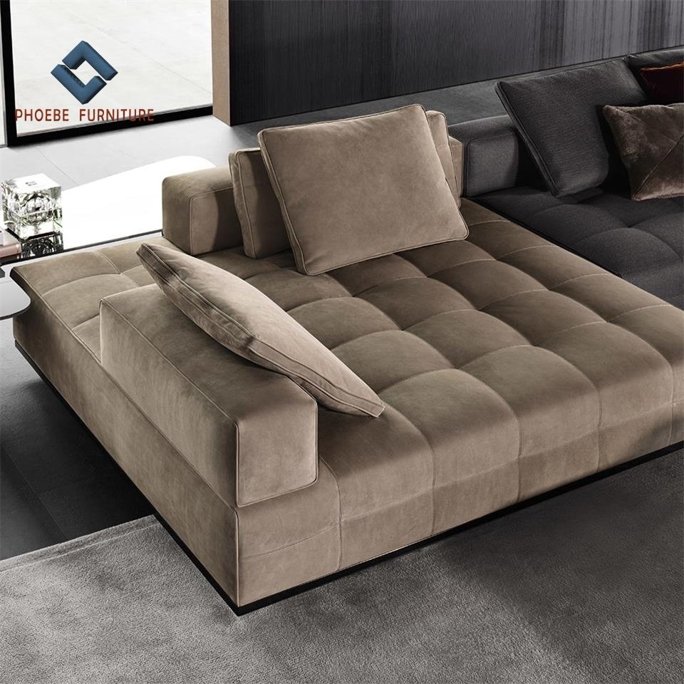 Luxury full grain leather coushes and sofa set for home living room new design