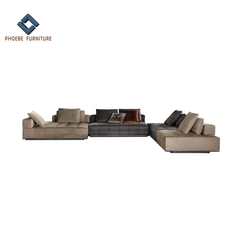 Luxury full grain leather coushes and sofa set for home living room new design