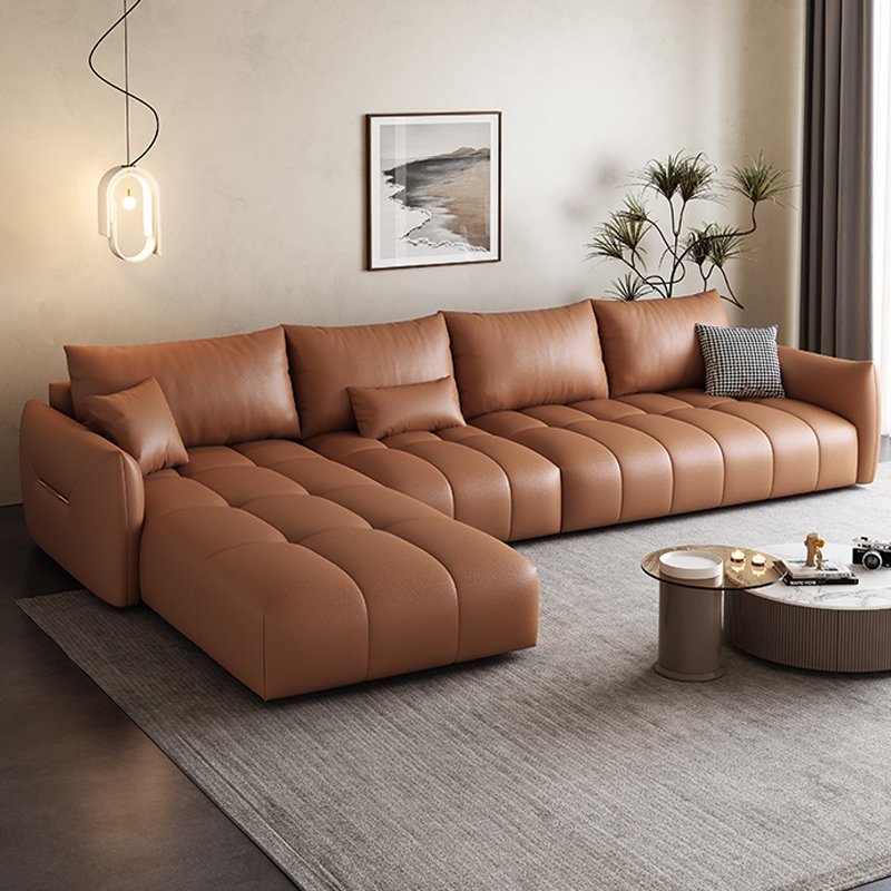 Wholesale customized color L shaped sofa set furniture modern leather couch living room sofas