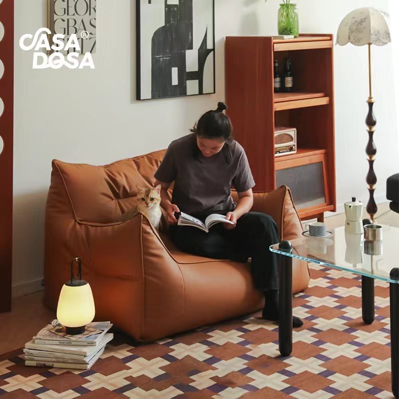 Large Dog Bed Modern Design Lazy Sofa Easy to Clean Anti-Scratch and Bite for People and Pets Filled with Beans