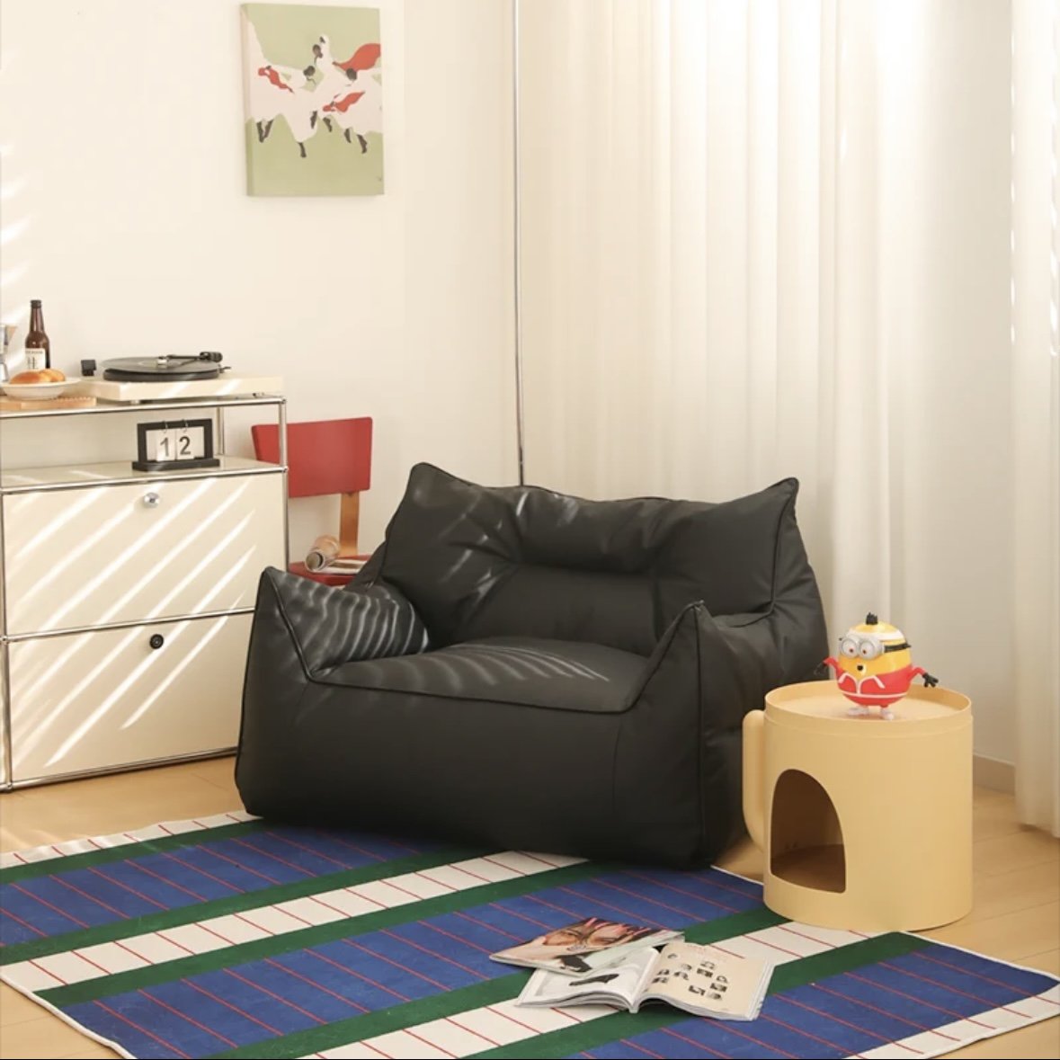 Large Dog Bed Modern Design Lazy Sofa Easy to Clean Anti-Scratch and Bite for People and Pets Filled with Beans