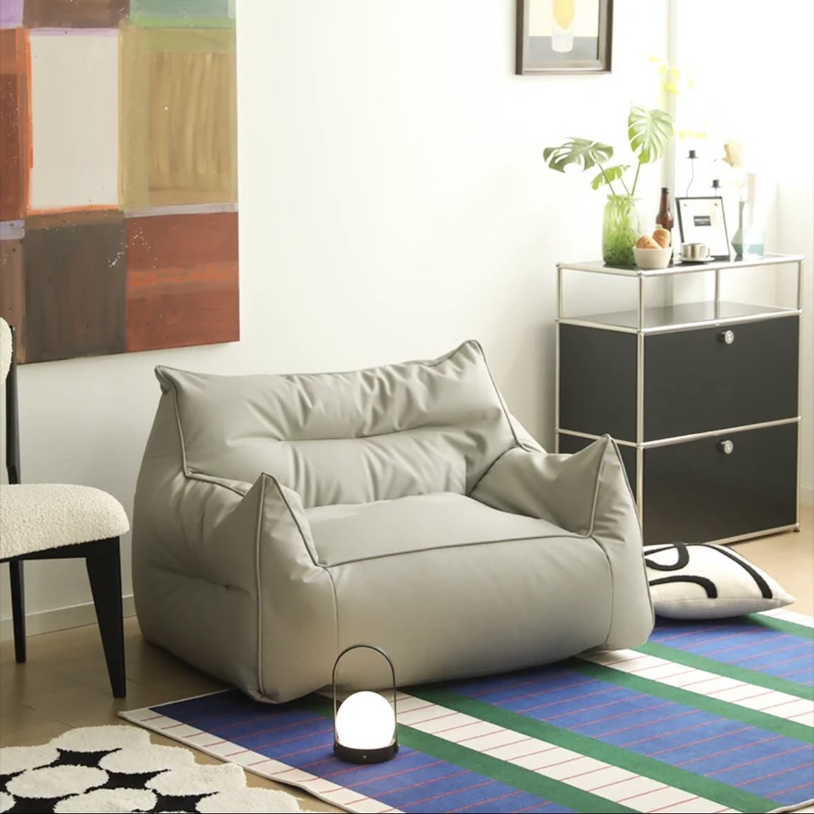 Large Dog Bed Modern Design Lazy Sofa Easy to Clean Anti-Scratch and Bite for People and Pets Filled with Beans