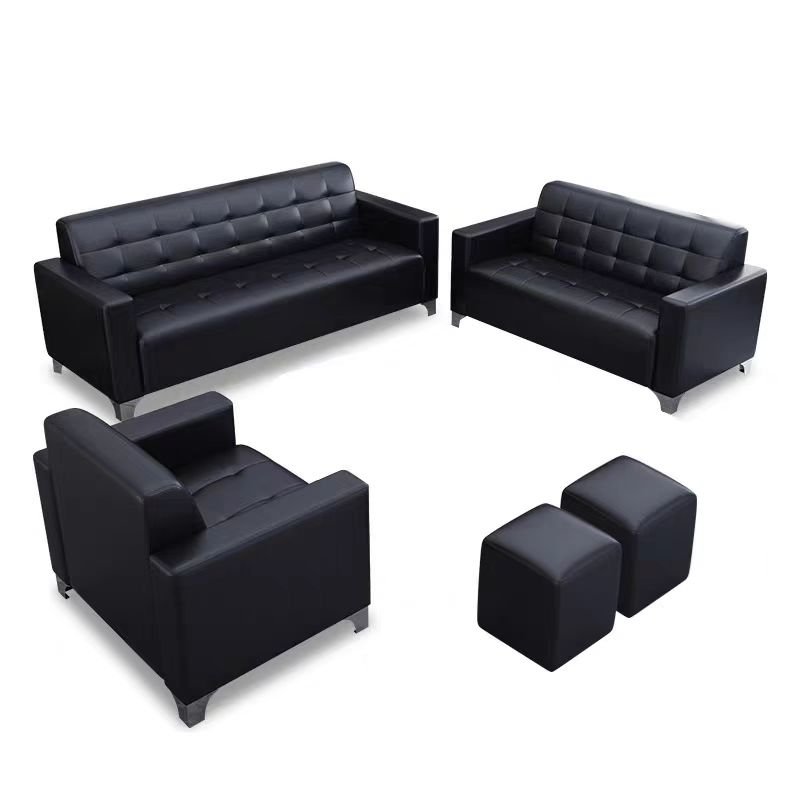 SF-304 Classic Sectional Couch Sofa Set Furniture Custom Made China Factory PU Leather Double Sided Office Sofa Set