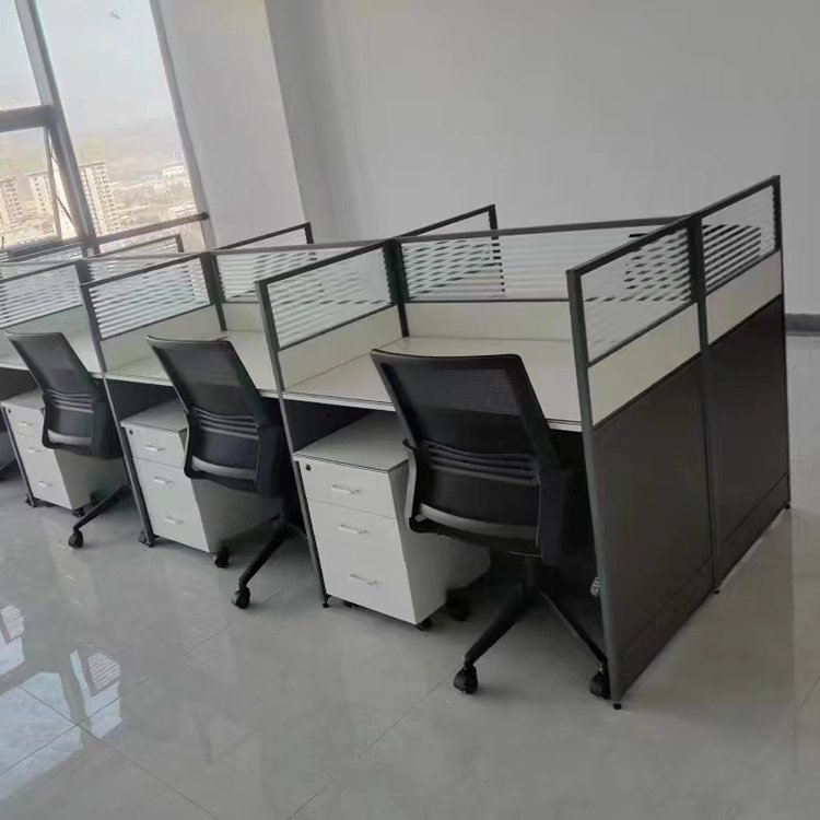 Modular Call Center Office Cubicle Working Station System Furniture Serpentine Workstation