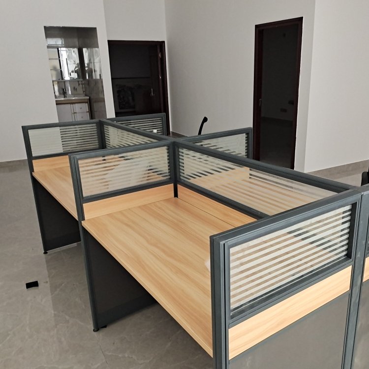 Modular Call Center Office Cubicle Working Station System Furniture Serpentine Workstation