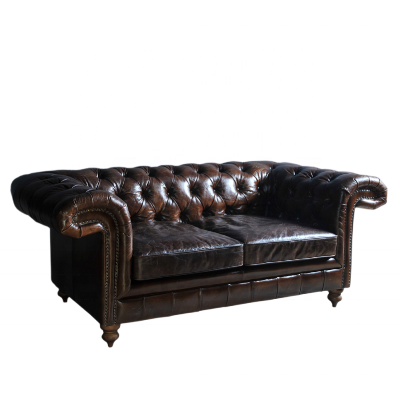 antique red leather sofa set chesterfield 100% top grain leather luxury sofa vintage hotel lobby furniture living room sofa