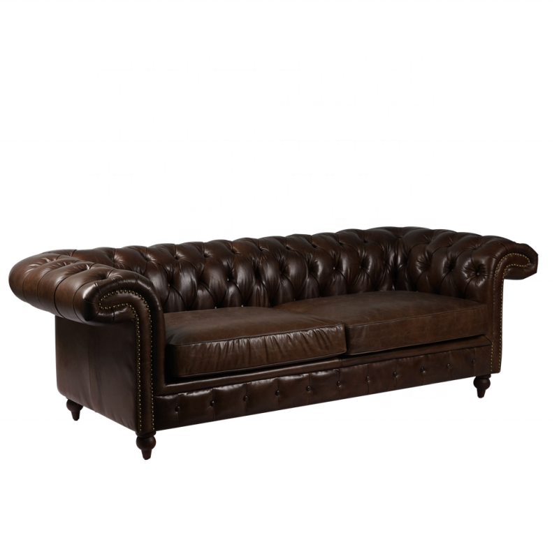 antique red leather sofa set chesterfield 100% top grain leather luxury sofa vintage hotel lobby furniture living room sofa