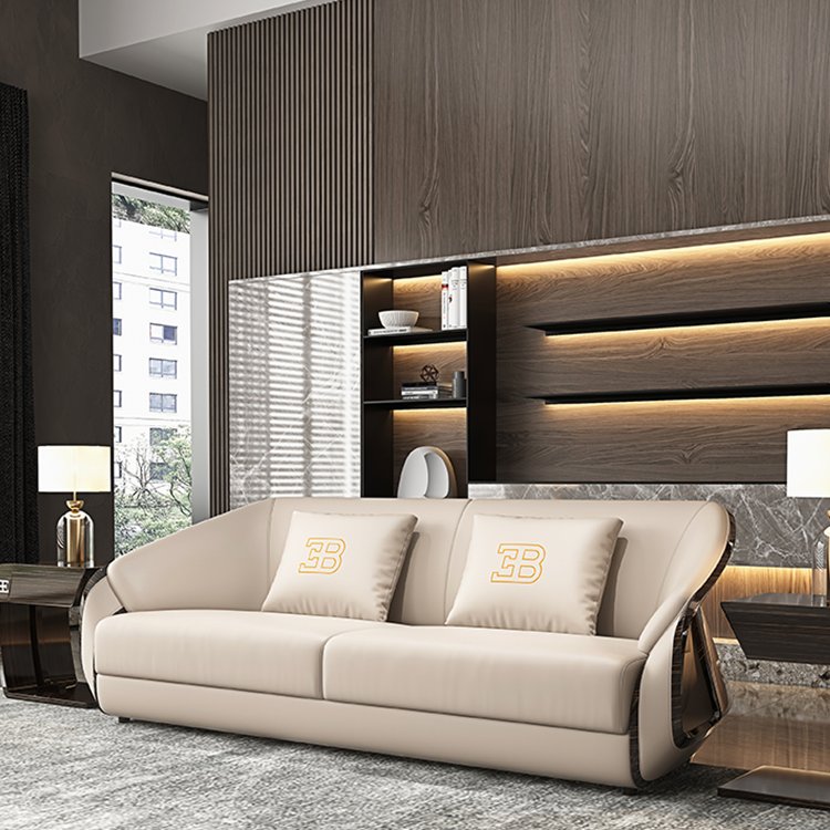 morden sala set luxury furniture white real leather sectional royal living room sofas