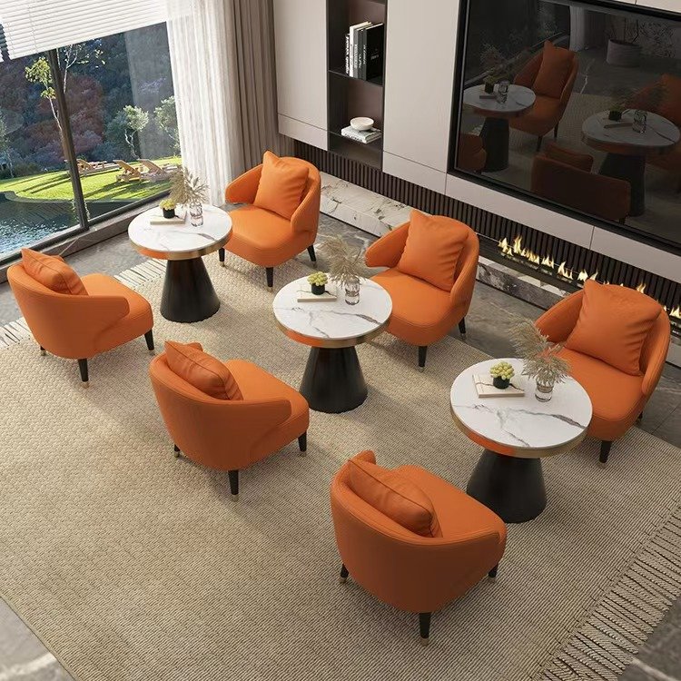 Modern and comfortable public negotiation office sofa hotel hospital office building beauty salon reception sofa