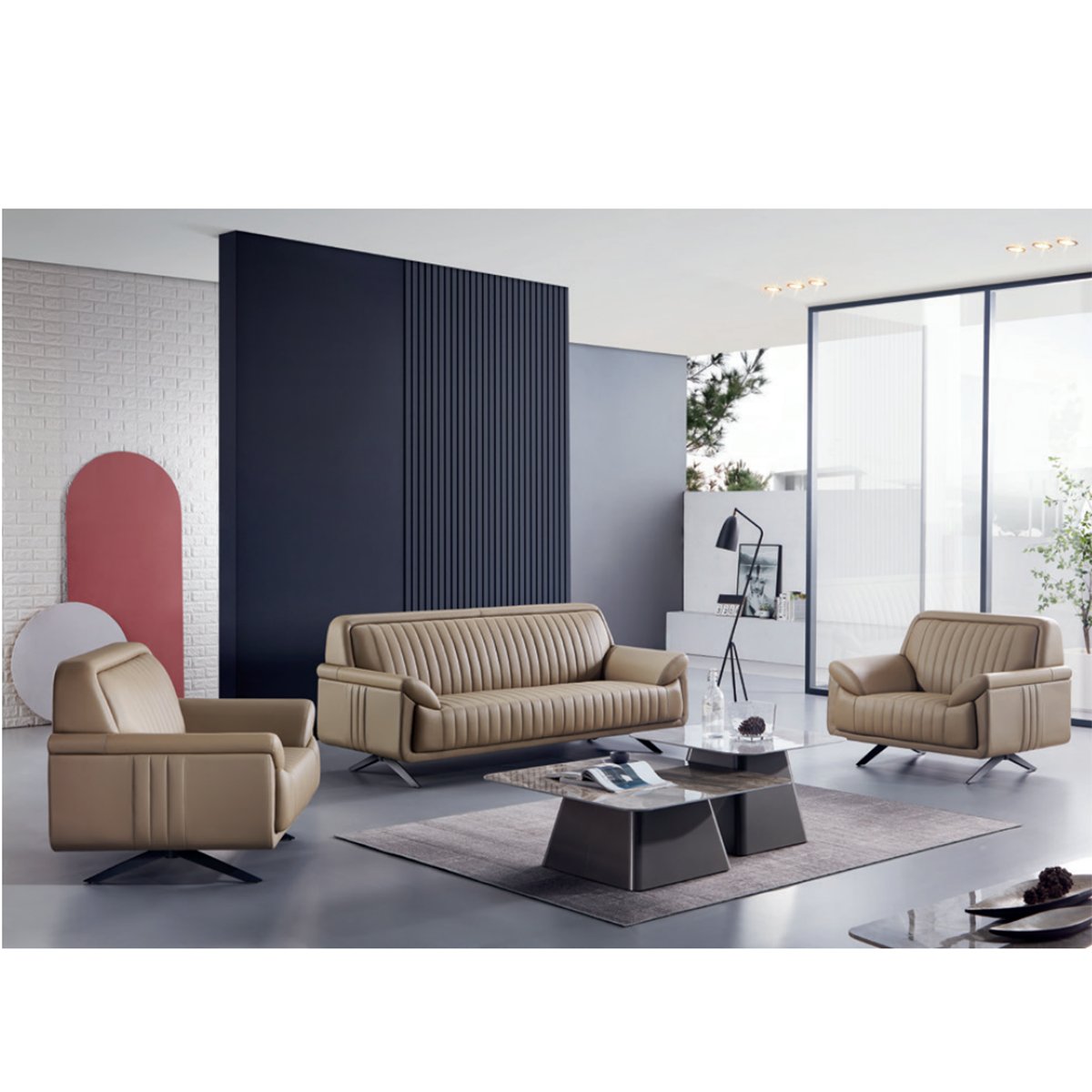 furniture wholesale modern office modular sofa custom office 2 seat sofa set furniture luxury office reception sofa