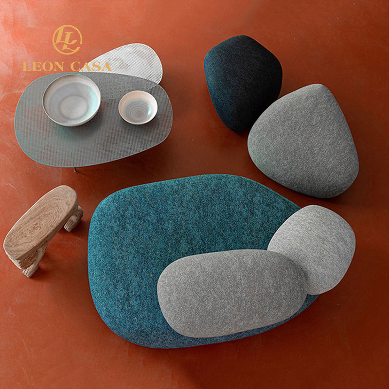 New Unique Shape Design Cobblestone Stone Fabric Sofa Sectional Couch Modular Sectional Moroso Pebble Rubble Furniture Sofa