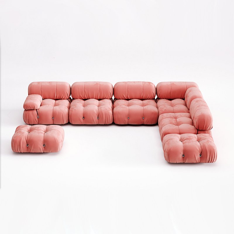 Bedroom furniture luxury sofa sets live room sectional sofa modern grey teddy fabric modular mario bellini sofa