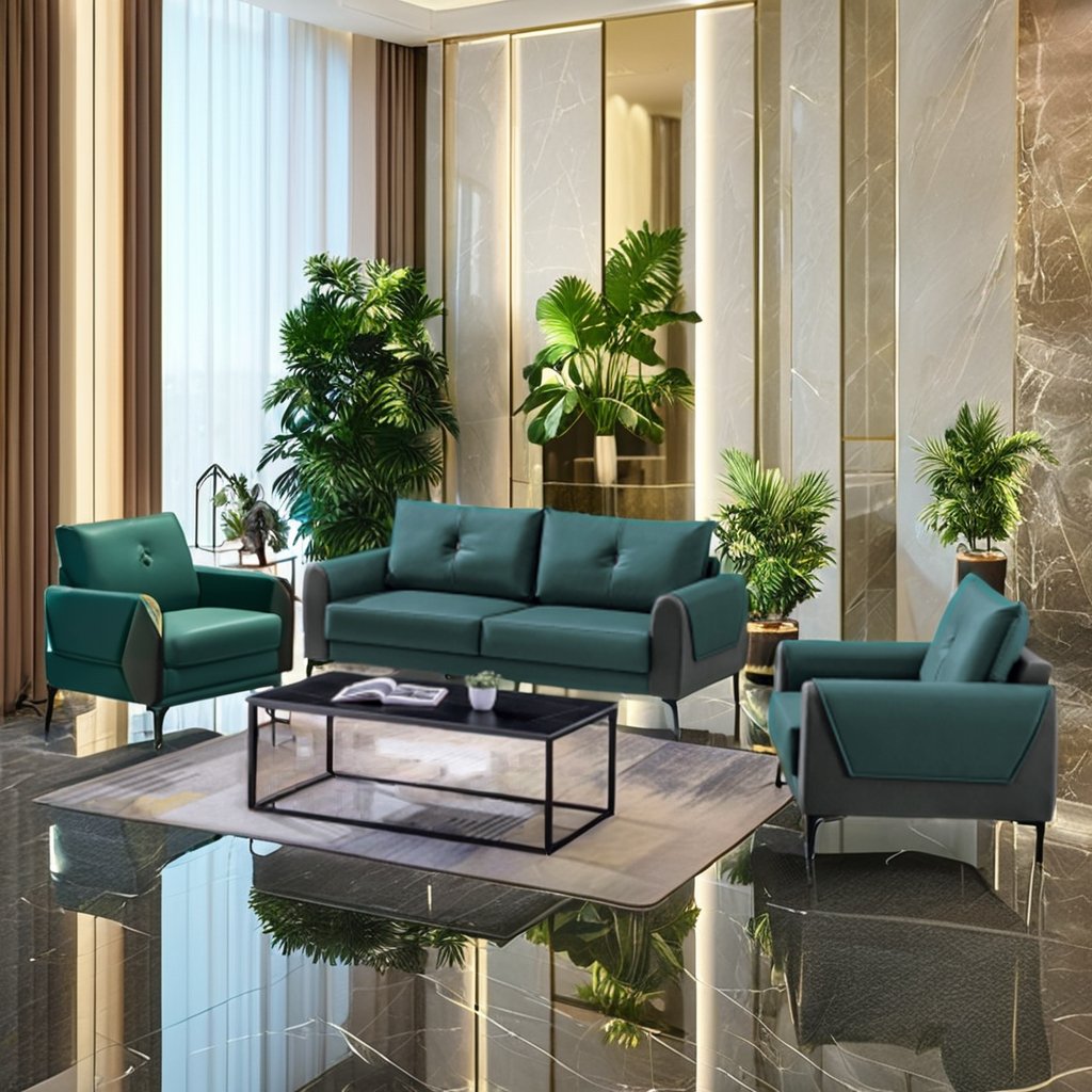 Modern modular PU leather sofa convertible and expandable, office furniture office sofa for hotel, school or hospital