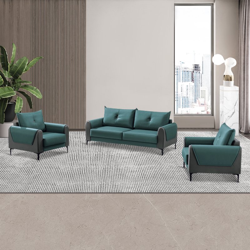 Modern modular PU leather sofa convertible and expandable, office furniture office sofa for hotel, school or hospital