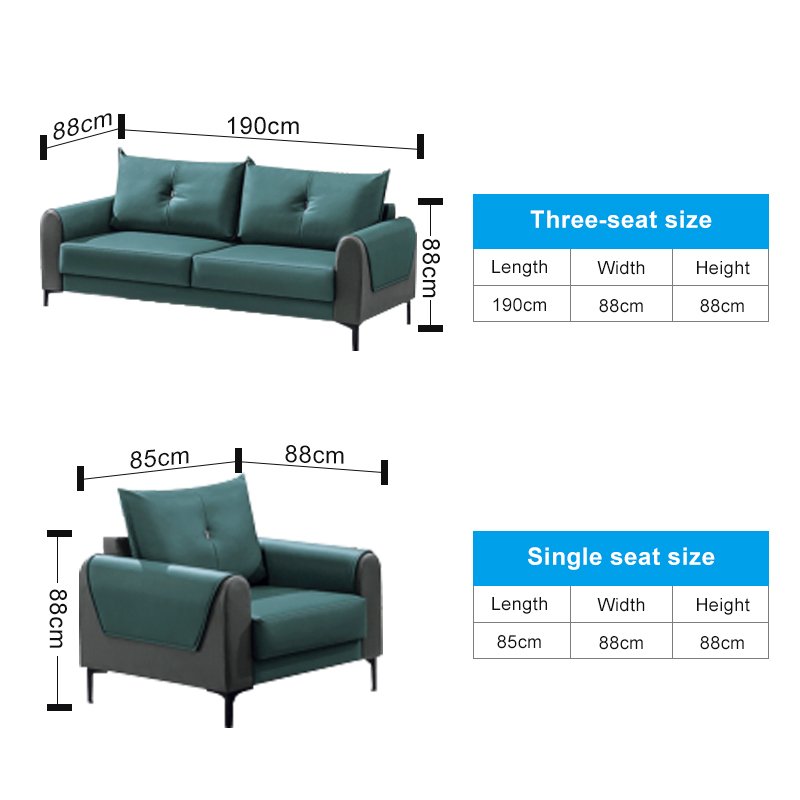 Modern modular PU leather sofa convertible and expandable, office furniture office sofa for hotel, school or hospital