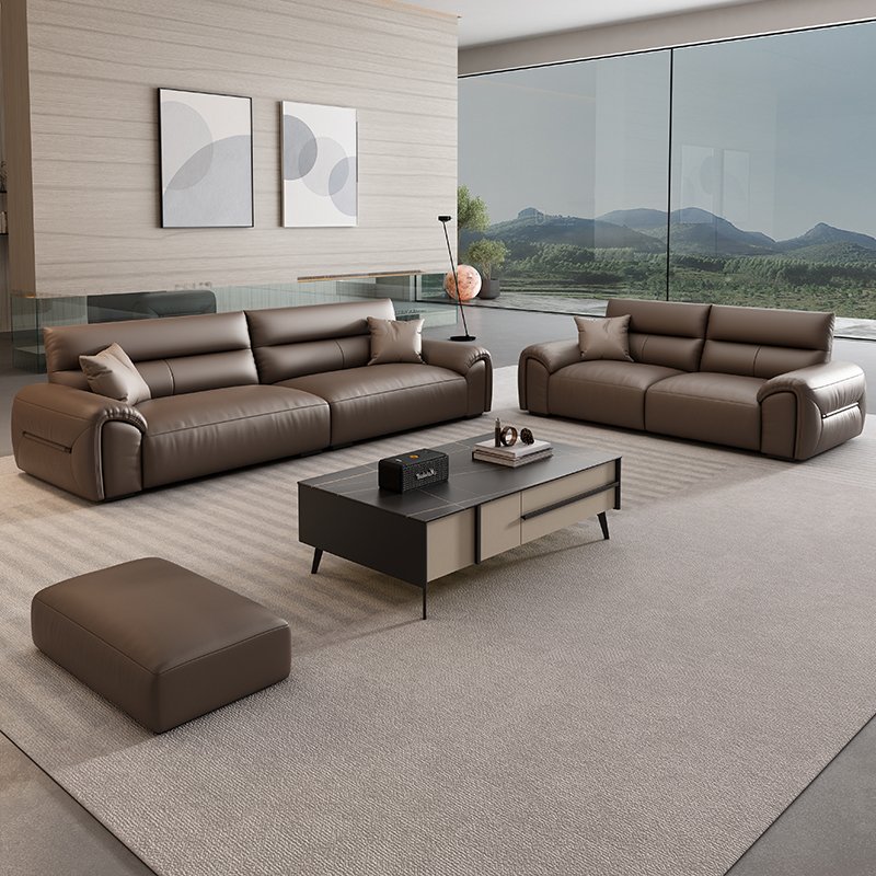 wholesale high end Office Furniture Modern Comfortable and Beautiful Office Sofa leather Sofa Set European Style Wooden