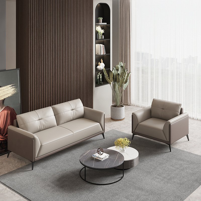 Modern Simple Commercial Reception Waiting Couches Leather Office Sofa Home Living Room Combination Sofa Set