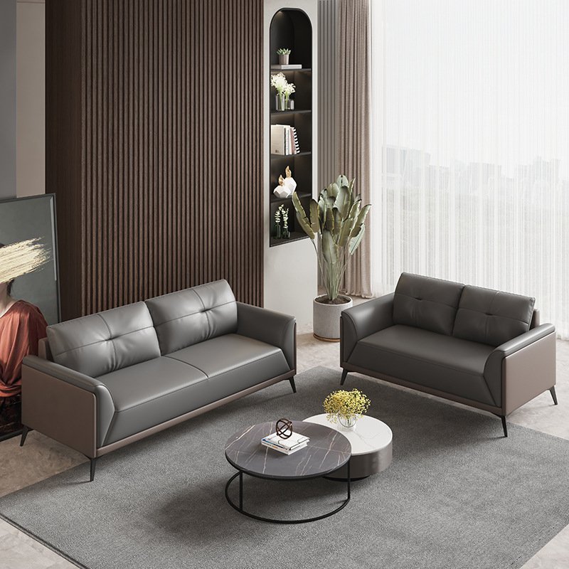 Modern Simple Commercial Reception Waiting Couches Leather Office Sofa Home Living Room Combination Sofa Set