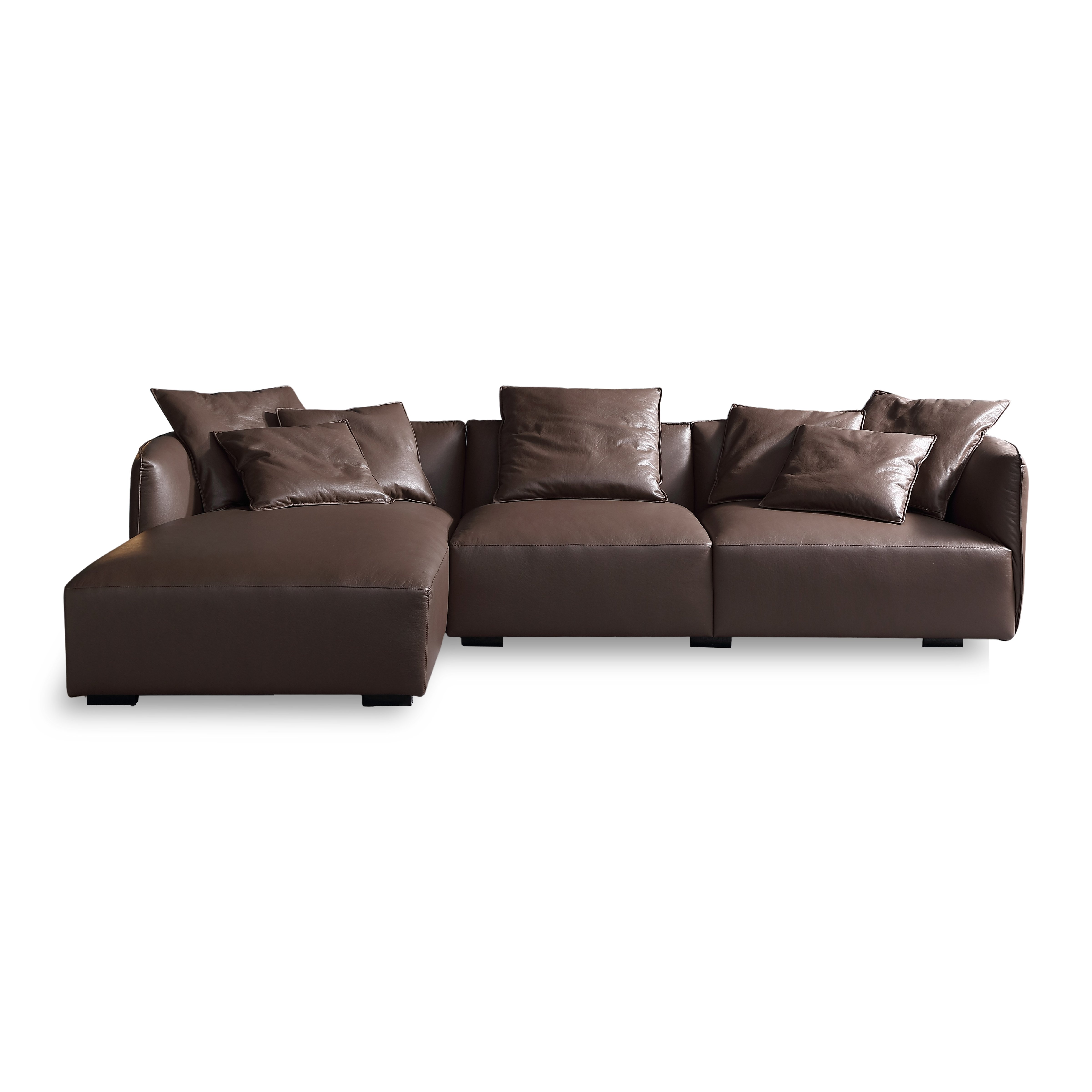 Modern Light Luxury Living Room Chaise Longue Fabric L-Shaped Sofa Combination European Leather French Sofa Home Furniture