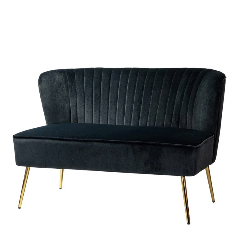 XM factory price 47'' Upholstered Loveseat Pink Velvet Armless Loveseat wedding decor chair sofa