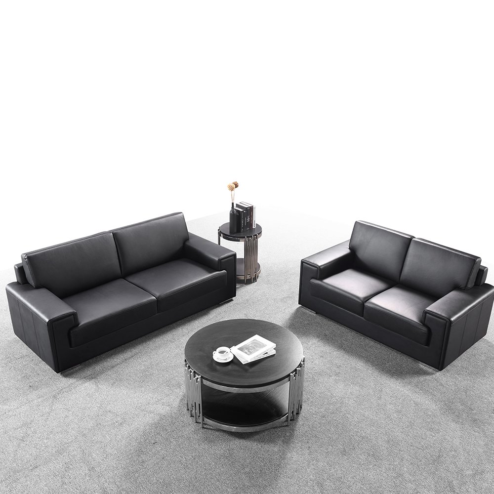 2+2 Sectional High End Boss Office Hospital Commercial Office Reception Sofa Modern Leather Sofa