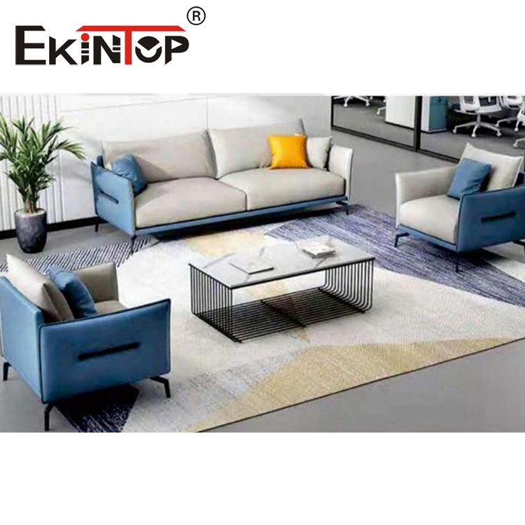 Ekintop Leather Office Sofa Set Furniture Black Brown Living Room Executive Office Sofa Leather Sofa for Office