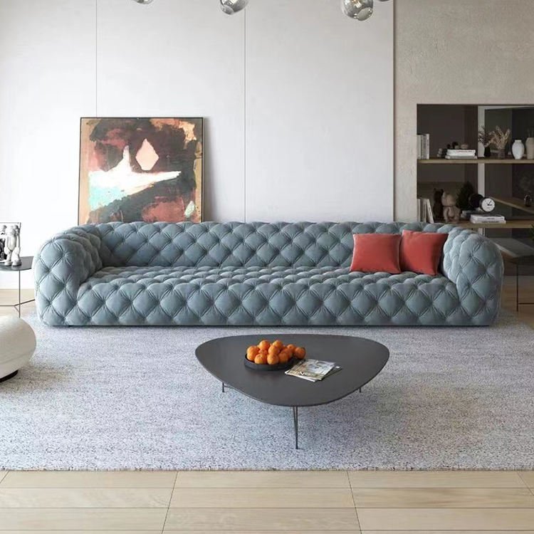 Contempo Set luxurious modern furniture leather furniture living room furniture 3 seater italian luxury sofa