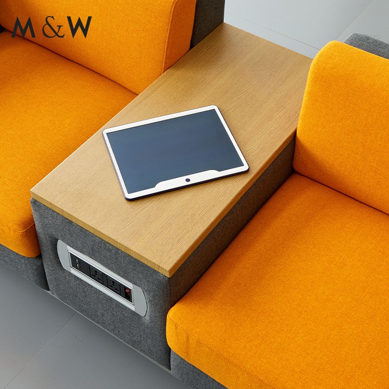 M&W Modern waiting space room furniture visitor lounge office sofa set for reception