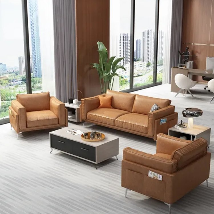 The Latest 2023 Sectional Comfortable Lounge Luxury Furniture Office Sofa Set For Office