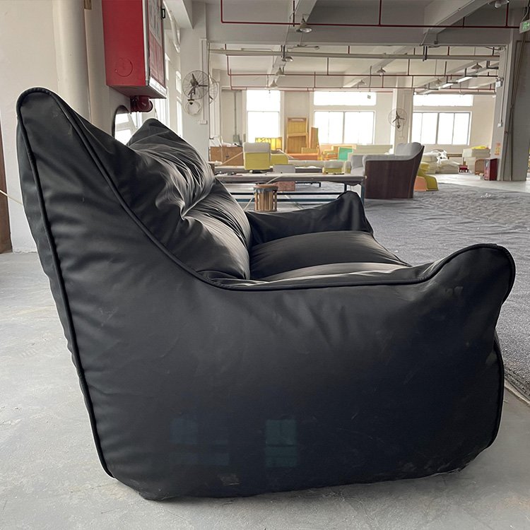 Modern Minimalist Manufacturer Lowest Price Double Seats Upholstery Living Room Lounge Bean Bag Lazy Sofa