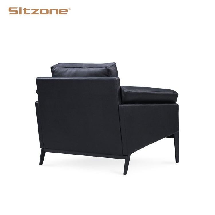 hot sale home sofa set furniture modern black leather sofa for office