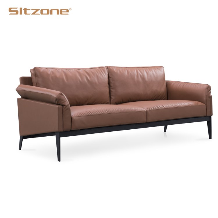 hot sale home sofa set furniture modern black leather sofa for office
