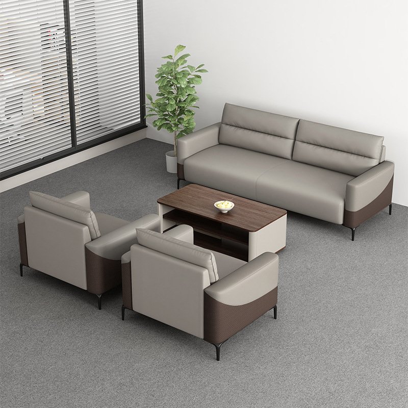Modular Office Sofa and Business Coffee Table Set for Reception & Negotiation Areas for Company Rest Space