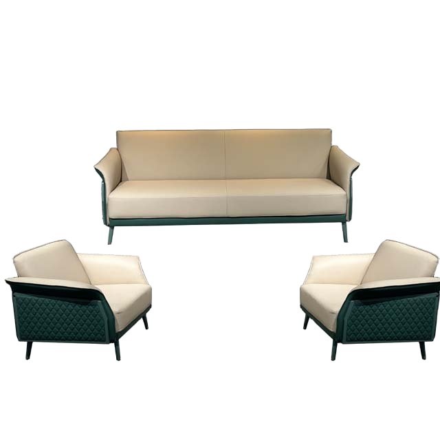China modern sectional leather couch luxury furniture office sofa