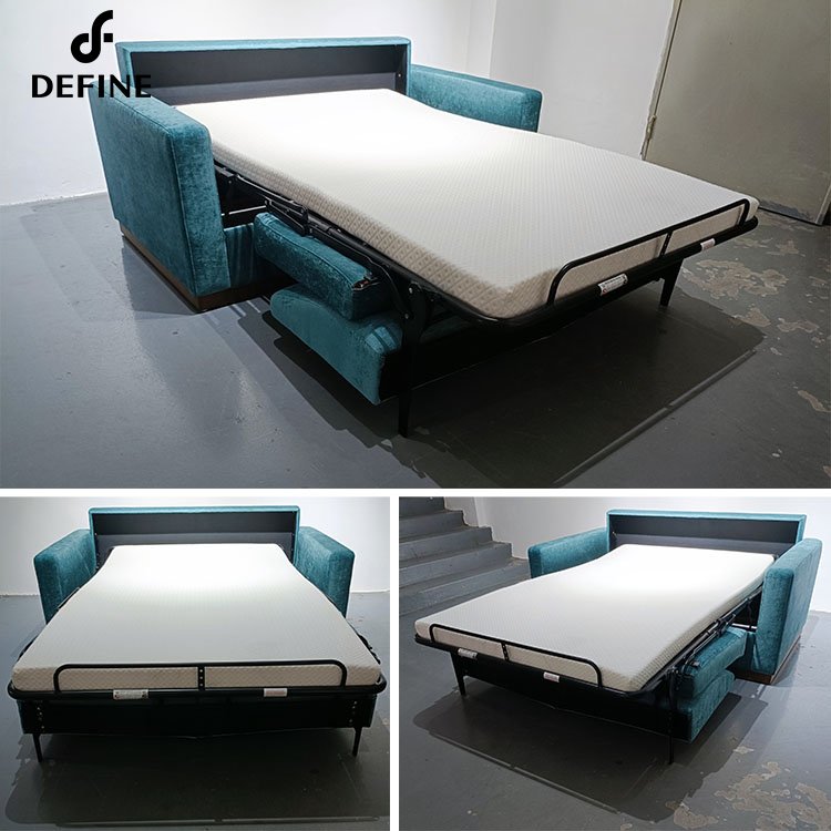 Multifunctional Sleeper Couch Sofa Bed Hotel Living Room Bedroom Furniture Fabric Sofa Bed Folding Two Seats